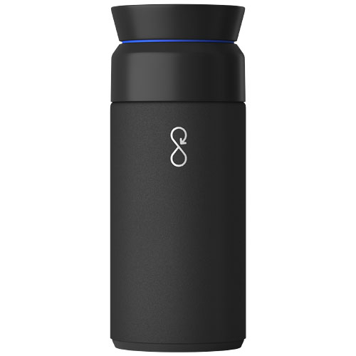 Gourde infusion publicitaire 350ml recyclée Ocean Bottle Obsidian Black